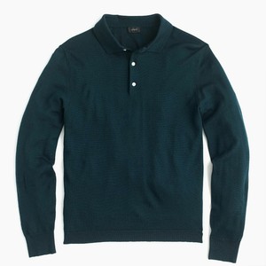 mens merino wool polo sweater