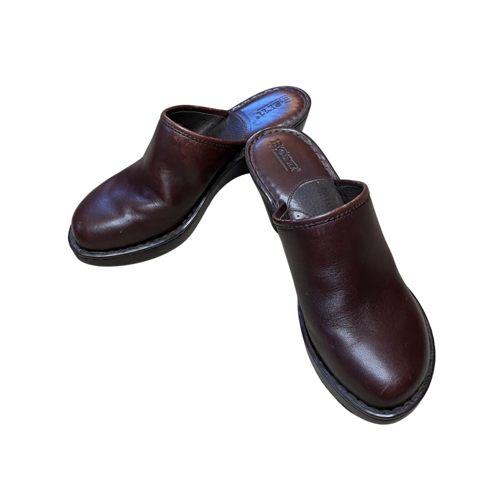 Born brown leather clogs - image 1