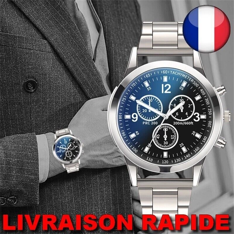 Luxury Stainless Steel Bracelet Watch Men Quartz Business Fashion Gift