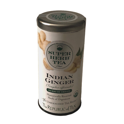 The Republic of Tea Organic Indian Ginger Super Herb Tea   36Tea Bags