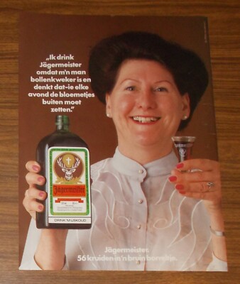 Seltene Werbung JÄGERMEISTER #752 Bollenkweker Niederlande 1983