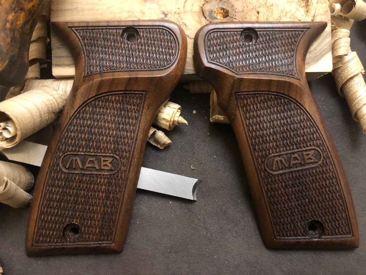 MAB Model D 7.65 mm - .32 ACP Turkish Walnut Grips. Handmade. USA