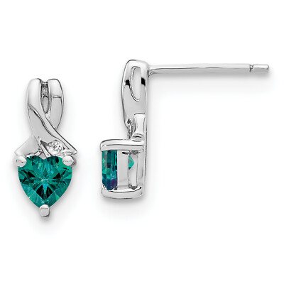 Lex & Lu Sterling Silver 8mm Star CZ Stud Earrings Lex & Lu Sterling Silver 8mm Star CZ Stud Earrings