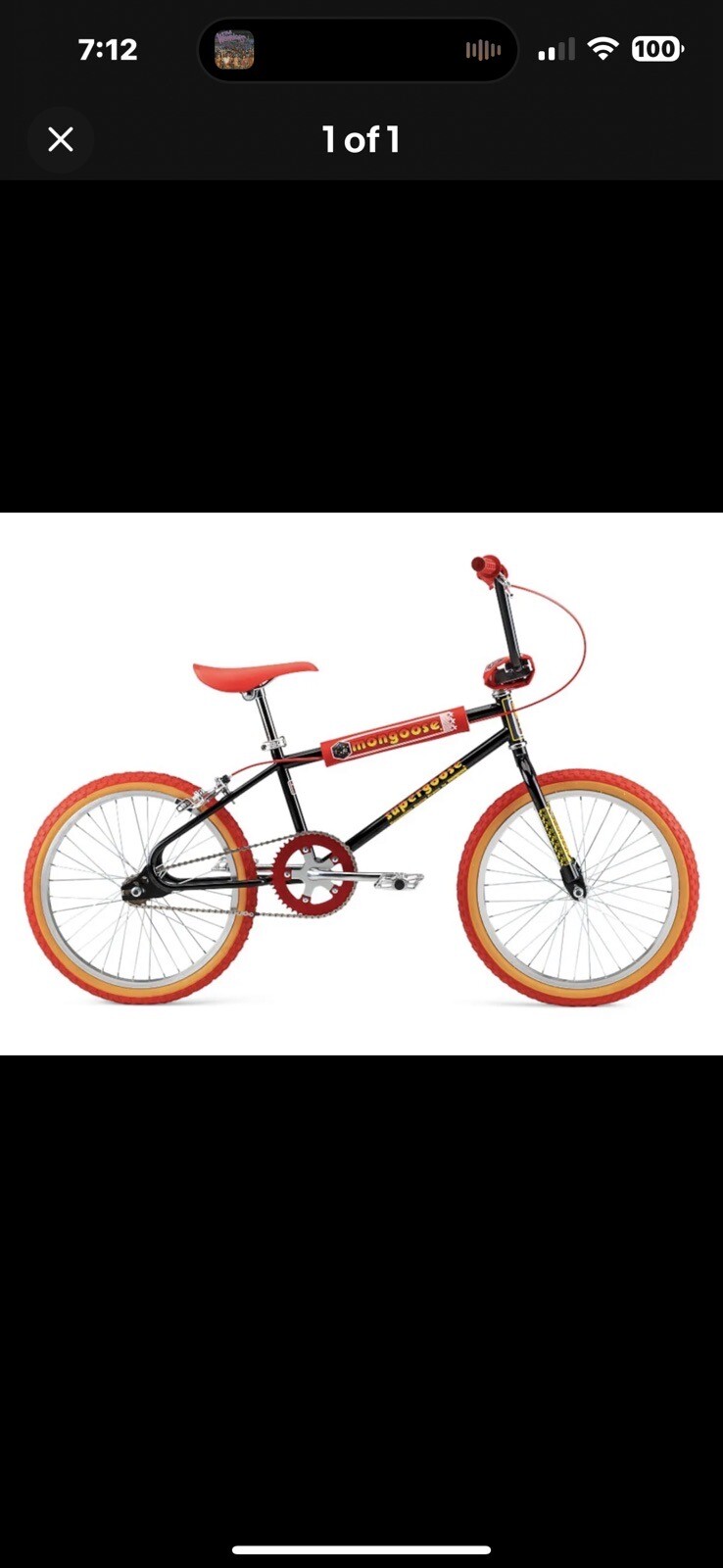 Brand New in Box NIB Mongoose Supergoose 20" Black Red Big Bike Collectors Rare