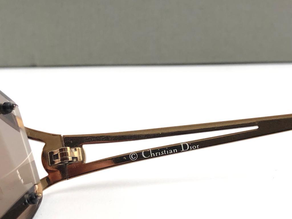 VINTAGE CHRISTIAN DIOR CD 2043 METALLIC COPPER SUNGLASSES AUSTRIA