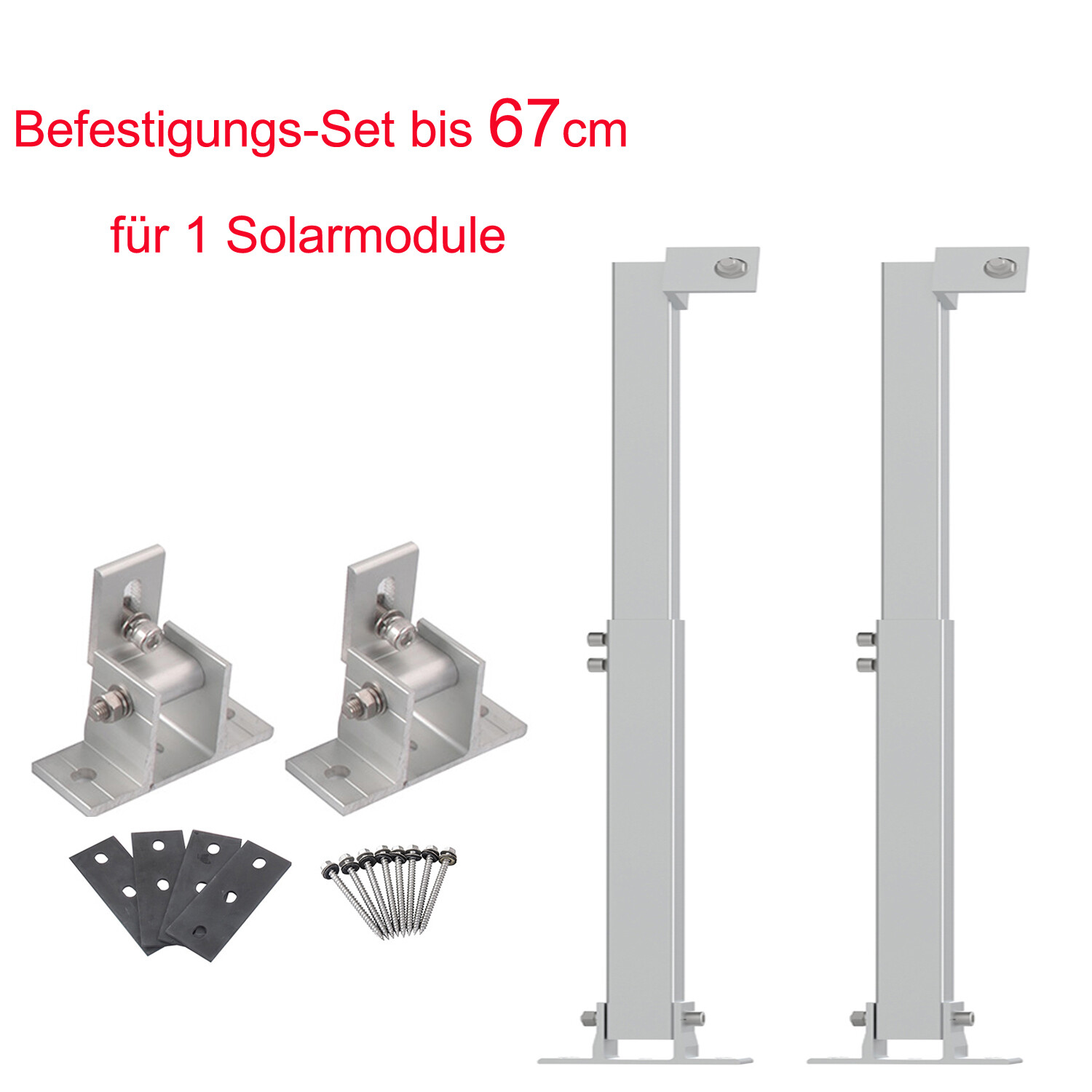 WSPIHO Balkonkraftwerk-Halterung – 15–30° Verstellbar, Für Solarmodule Auf Flachdach, Wand & Boden