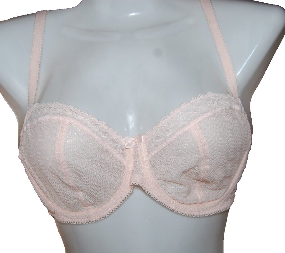 M&S Balcony Bra Underwired Non Padded Pale Pink UK 32D EUR 70D BNWOT