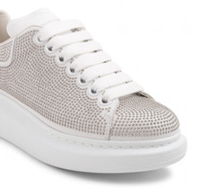 Alexander McQueen - Oversized Sneakers - White Silver Studs  UK10 /EU44  New&Box