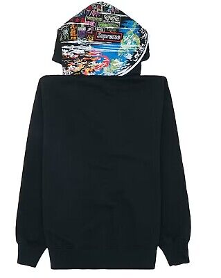 Supreme Globe Zip Up Hooded Sweatshirt Black Men's Size M Supreme Globe Zip Up Hooded Sweatshirt Black Men's Size M