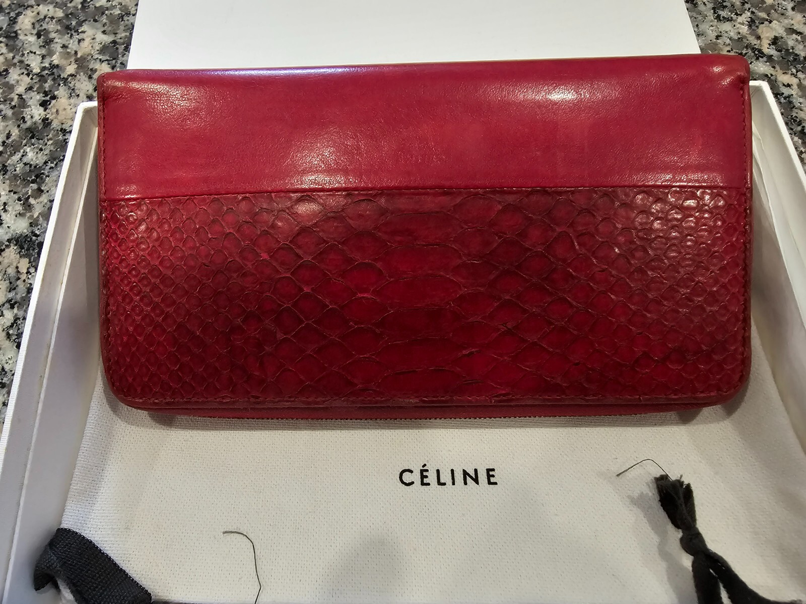 Unique CELINE Women's Snakeskin Python Leather Lo… - image 2