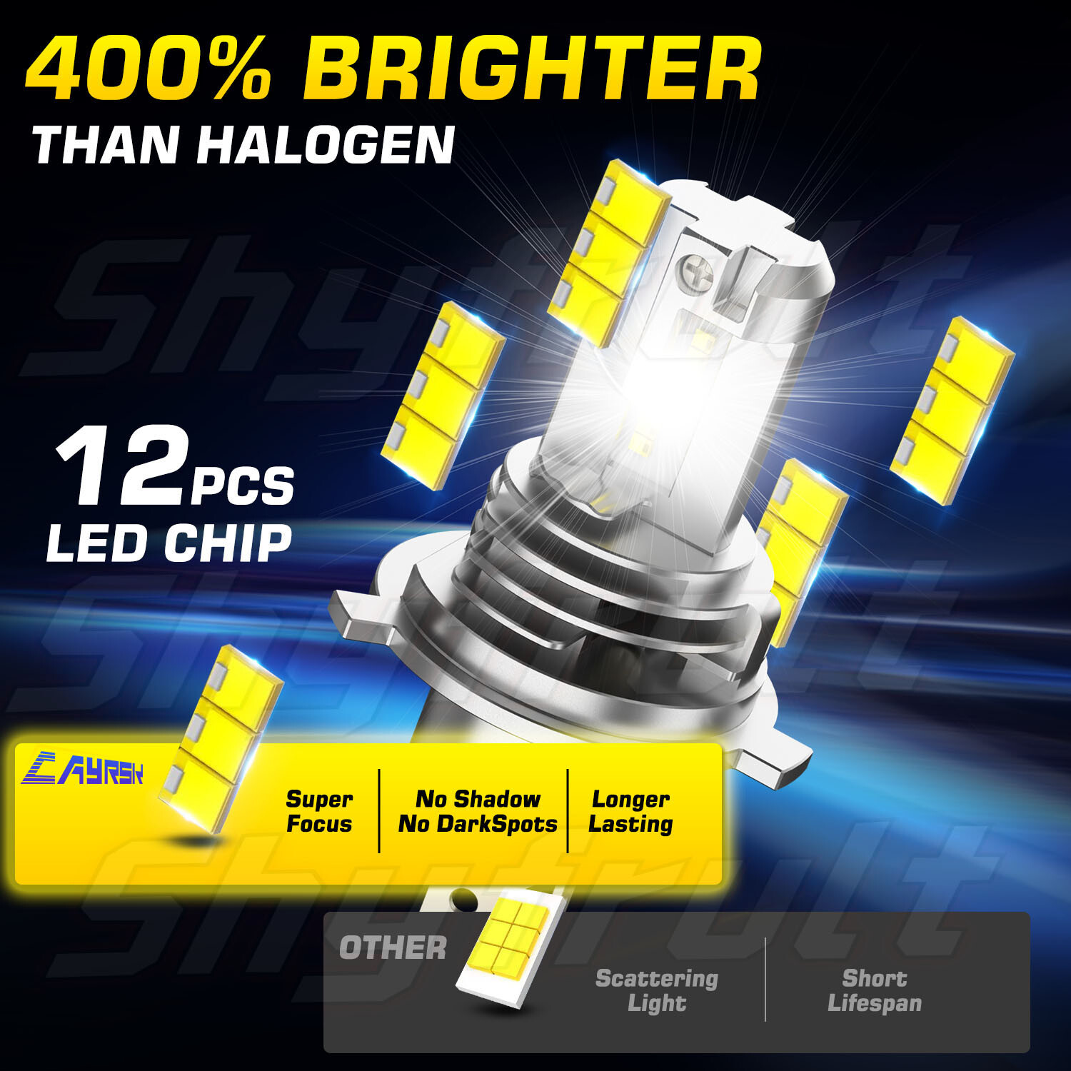 For Toyota Yaris 4Dr Sedan 200720112019 2xLED Headlights Kit Hi/Low