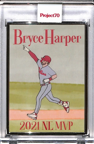 2021 TOPPS PROJECT 70 #830 BRYCE HARPER BY OLDMANALAN P70 AP SILVER FRAME 03/51