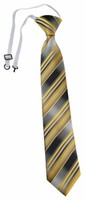 Tigertie Security Sicherheits Krawatte Gold Gelb Silber Anthrazit Grau Gestreift