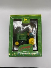 John Deere Holiday Ornament By Enesco Green Tractor With Bear Figurine In Origin