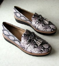Naturalizer Women's Shoes Estelle Slip-ons Alabaster Snake Size 6.5 M New    