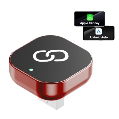 2-in-1 Wired to Wireless CarPlay Adapter /Android Auto Adapter Plug & Play US