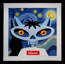 SHAG Print Qitty Qats Titled Limited Edition #4 / 10 Cats Starry Night Van Gogh