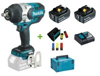 Makita DTW1002RTJ Akku-Schlagschrauber 18V DTW1002 2Akkus 5Ah + Lader + ZubehöR