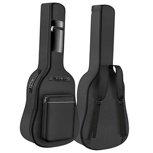 Guitar Gig Bag - 0.3 Inch Sponge Padding Fit 41 Inch Acoustic Waterproof Black