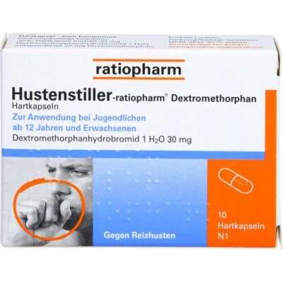 RATIOPHARM GMBH HUSTENSTILLER-ratiopharm Dextromethorphan Kapseln 10 St PZN 09230807