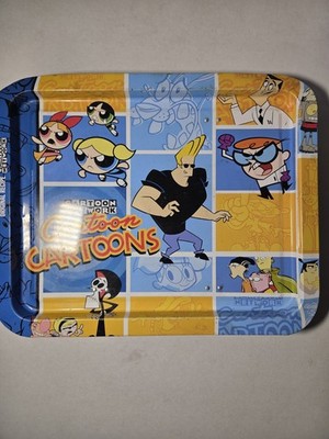 CARTOON NETWORK TV Tray Adult Swim Superman Johnny Bravo Power Puff Missing legs