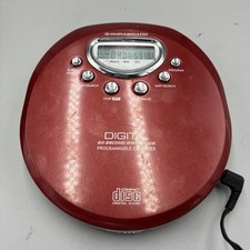 Durabrand CD-85 CD Player Red With Coby Over The Ear Earphones pouch. Working