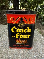 Vintage Coach and Four Tobacco Vertical Pocket Tin