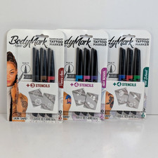 Bic Body Mark Temporary Tattoo Maker with Stencils You Choose Brush Tip SEALED