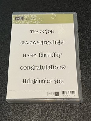 Stampin Up! Curly Cute  Thank You, Seasons Greetings, Birthday, Congrats