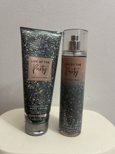 BATH BODY WORKS LIFE OF THE PARTY BODY MIST BODY CREAM SET FULL SIZE