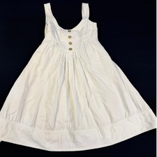 Diane von Furstenberg Alona White Pleated Button Mini Dress Size 0 Bride Coastal