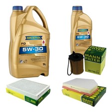 Inspektionspaket 6L RAVENOL FO 5W-30 für Volvo V60 V70 III 1.6 Drive/D2 S60 II
