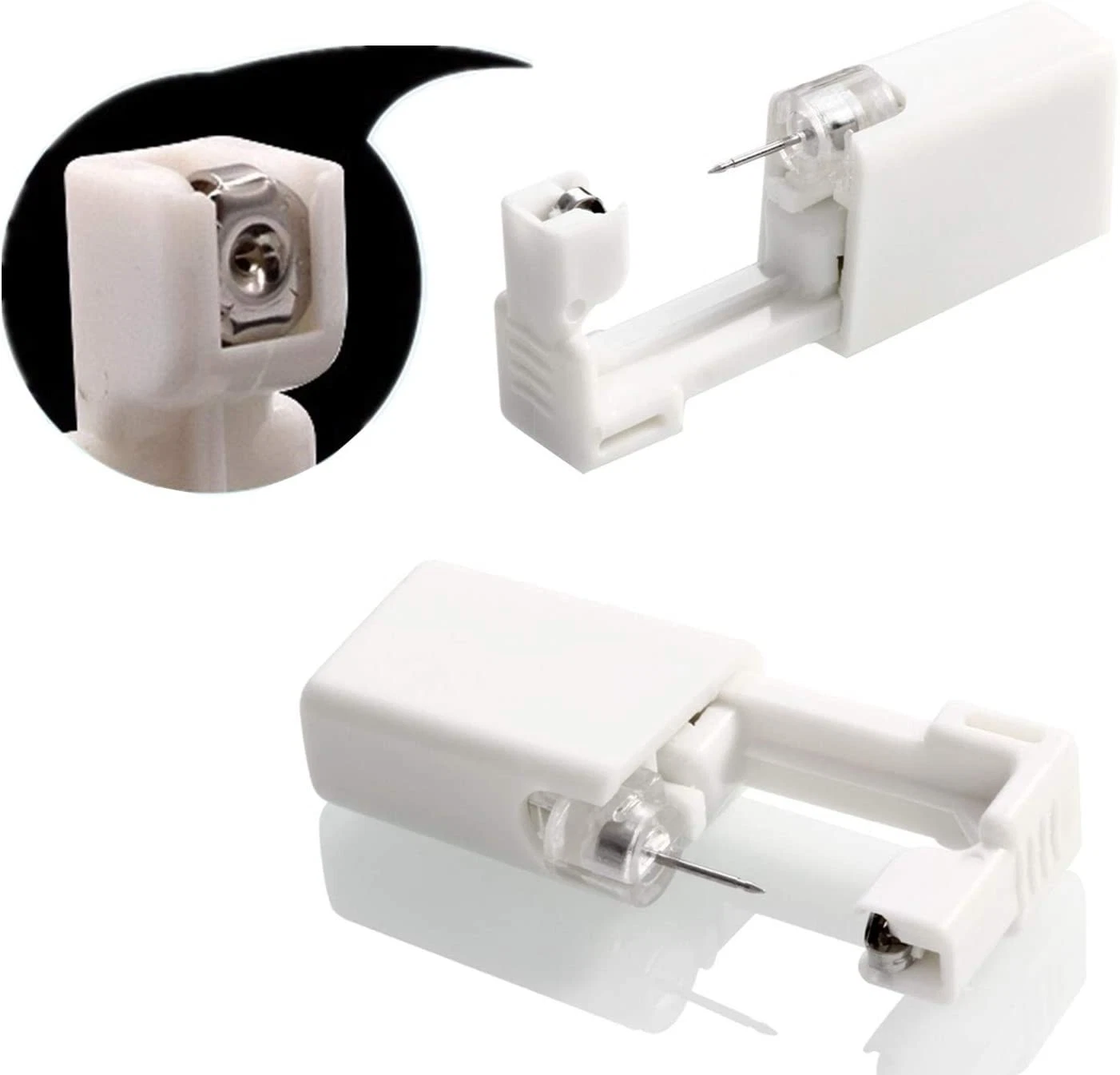 2Pcs Safety Ear Piercing Kit Disposable Self Nose Piercing Gun with Ear Stud US image 3
