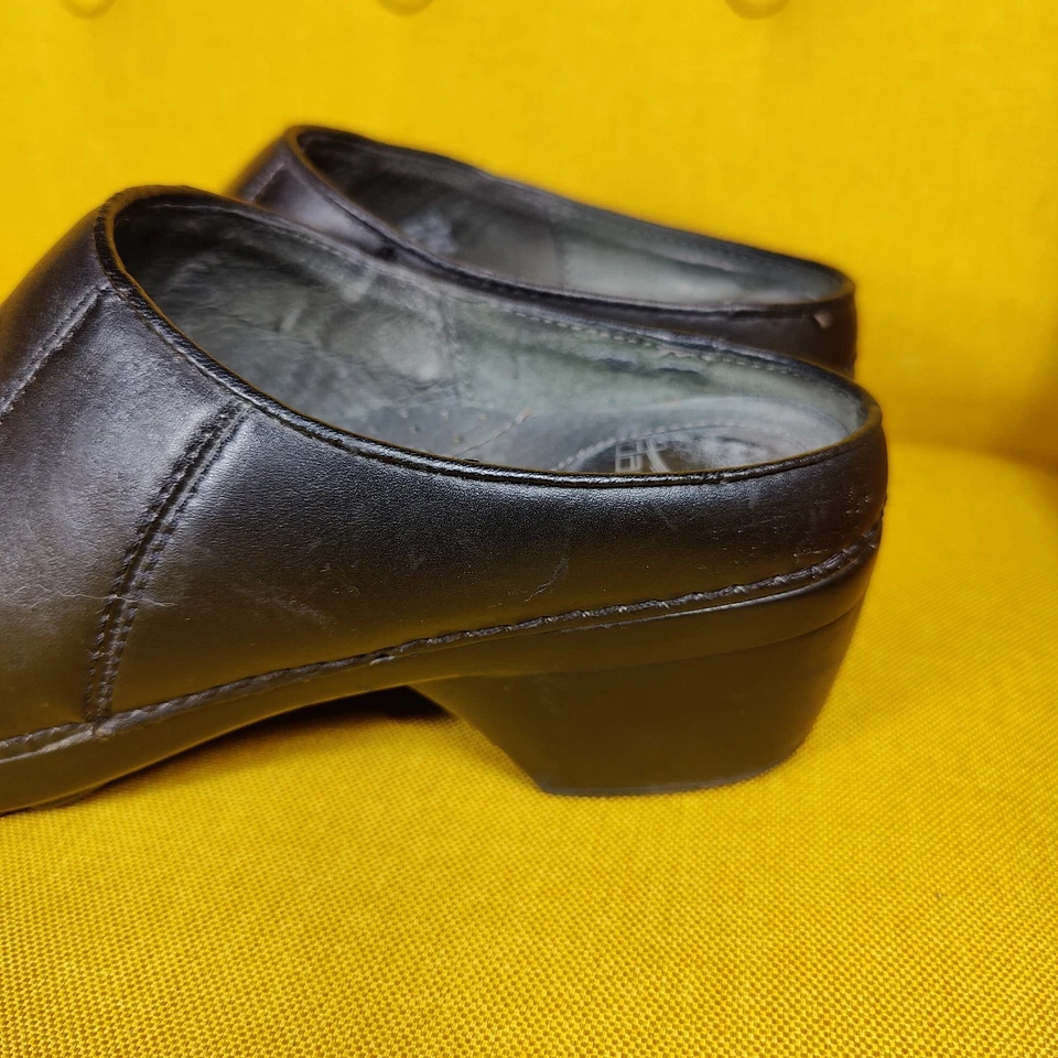 Zuecos de cuero sin cordones Dansko Suri zapatos negros para mujer talla EE. UU. 8,5-9 UE 39   Foto 4 de 4