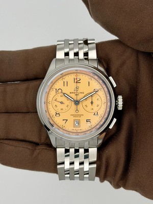 Breitling Premier B01 Chronograph 42mm Copper AB0145 Steel Unworn Box Card