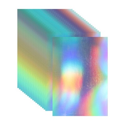 20 Sheets Metallic Foil Paper 250gsm 8.3''x11.7'' A4 Cardstock, Laser Silver