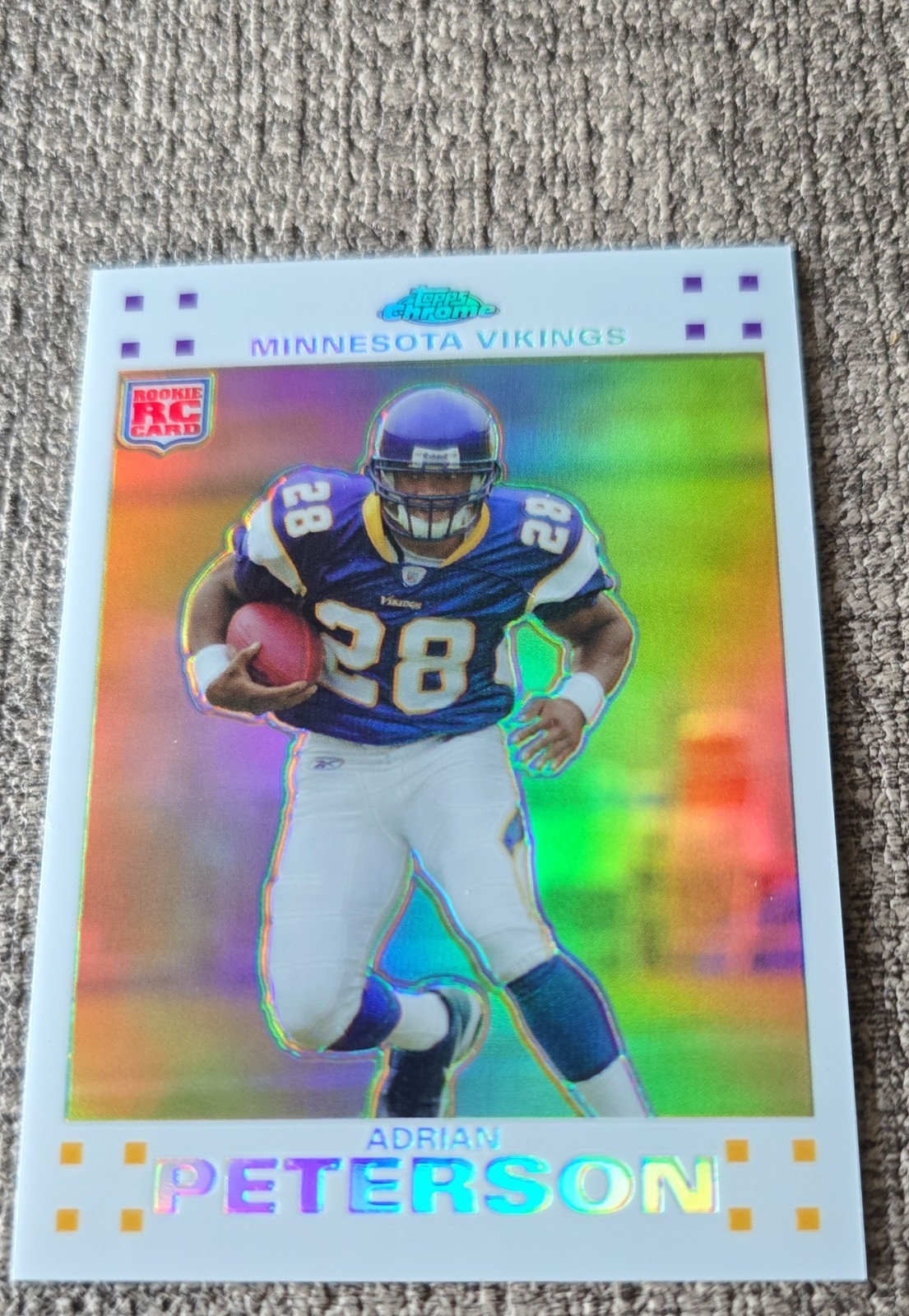 Adrian Peterson Topps Chrome #TC181 White Refractor