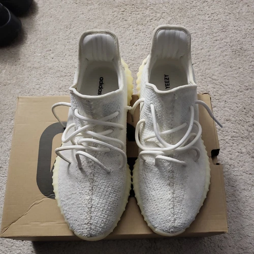 Taglia 12 Adidas Yeezy Boost 350 V2 Low Panna Bianco Triple White