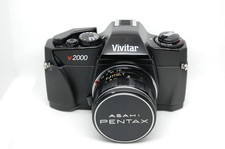 Vivitar V2000 35mm Film SLR + Super Takumar 55mm F1.8 M42 Lens Perfect Condition