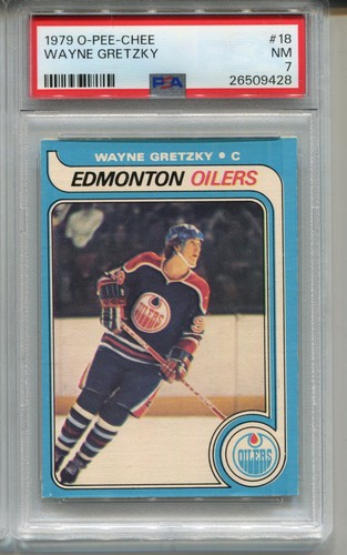1979 OPC Wayne Gretzky Rookie Card PSA 7 Nr MINT Hockey #18 O-Pee-Chee