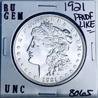 1921 BU GEM MORGAN SILVER DOLLAR UNC MS+++ U.S. MINT RARE COIN 8065