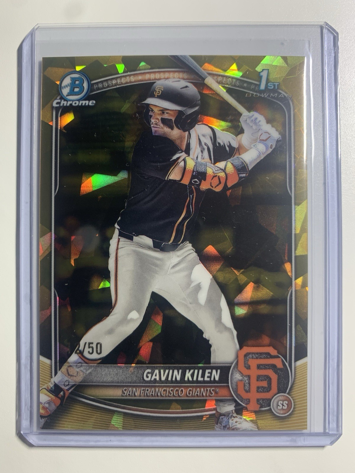 Bowman 2025 Draft Sapphire Gavin Kilen 1st Bowman Gold 12/50