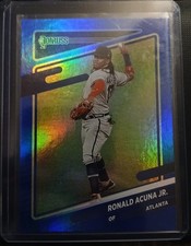 Panini 2021 Donruss Ronald Acuna Jr. #192 Holo Blue Atlanta Braves MLB