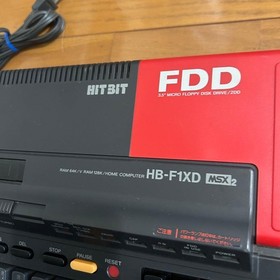 Sony HB-F1XD MSX2 Home Computer Hit Bit FDD Game Console Junk Power OK Japan JP