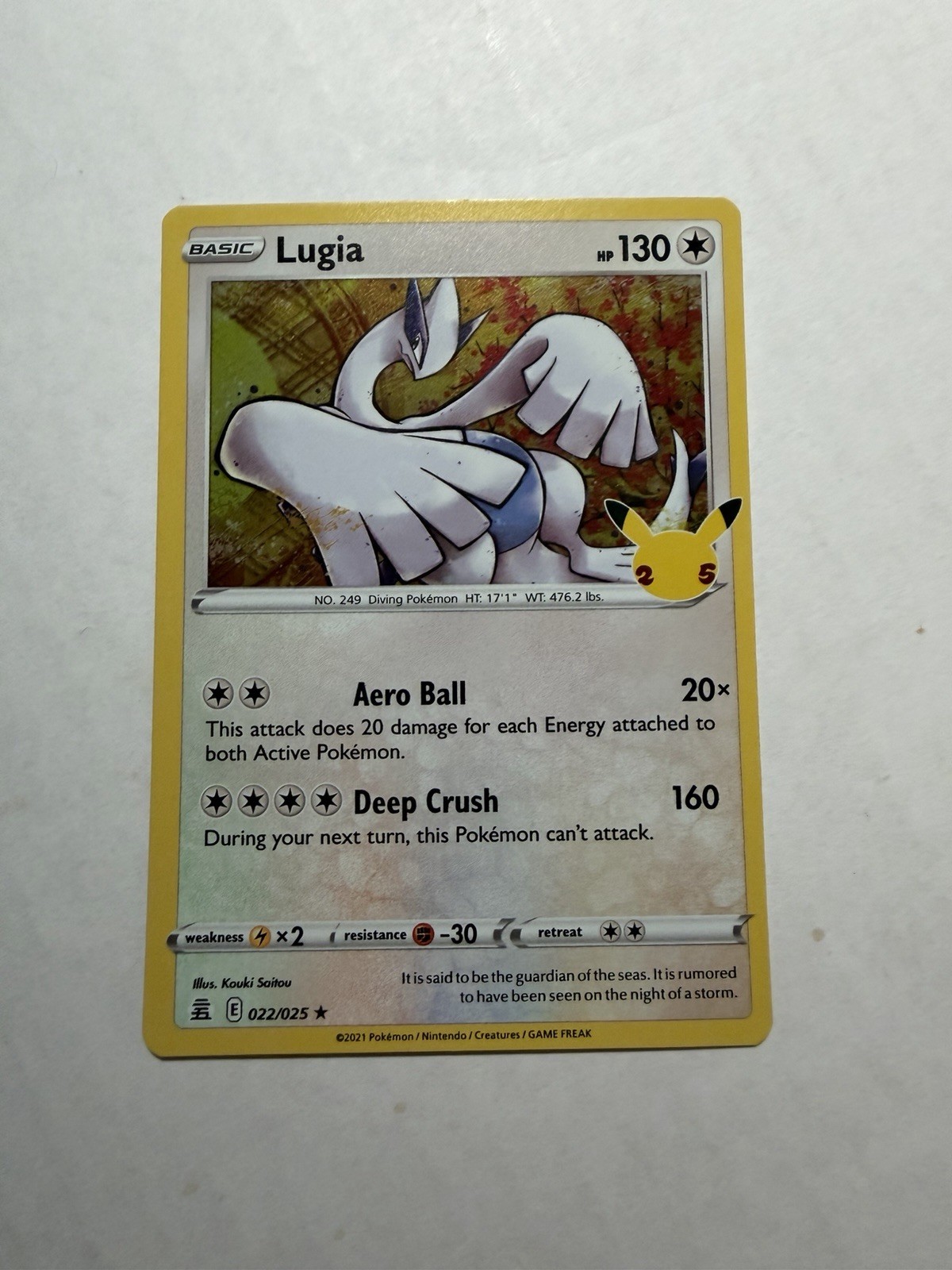 Lugia 022/025 Holo R Celebrations NM Pokemon