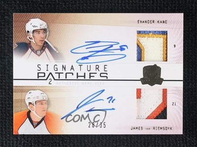 2009 The Cup 28/35 James van Riemsdyk #SP2-KV RPA Rookie Dual Patch Auto RC 0u8p