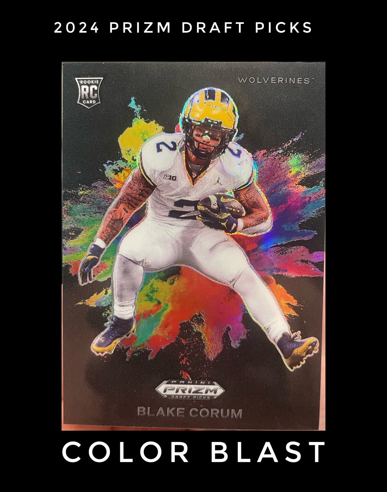 2024 Panini Prizm Draft Picks Blake Corum RC COLOR BLAST Case hit