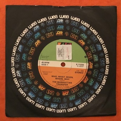 Manhattan Transfer- Who, What, When, Where, Why- I'm A Mellow Tone- 7  1978