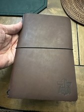 FCA Embossed Leather-Bound Blank Journal Diar...