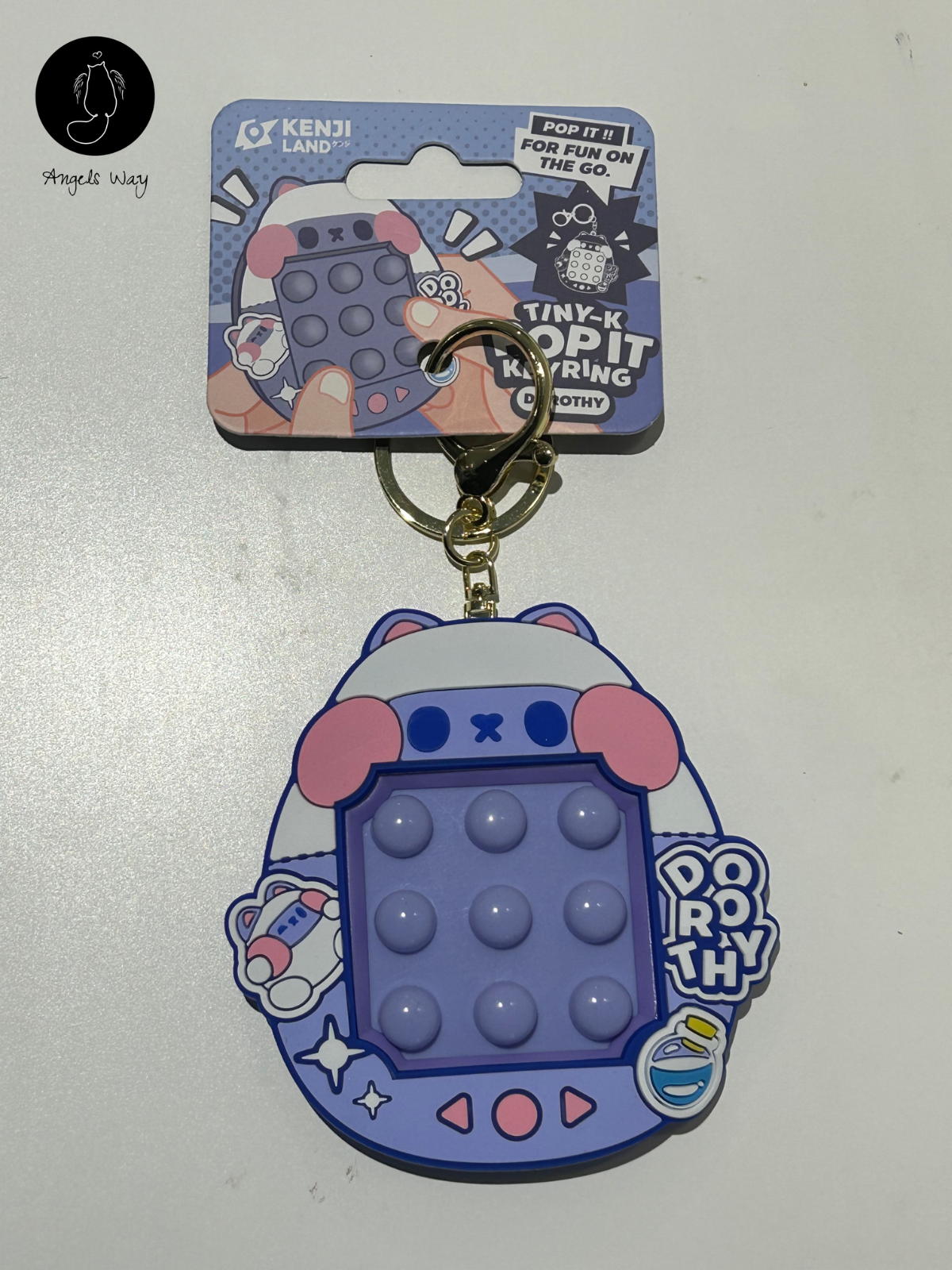 Kenji Tiny-K Dorothy Pop It Fidget Keyring Purple Sensory